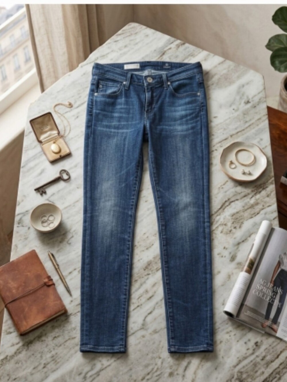 the Stevie  Ankle  Slim Straight Legs  Jeans AG Adriano Goldschm Size 28R